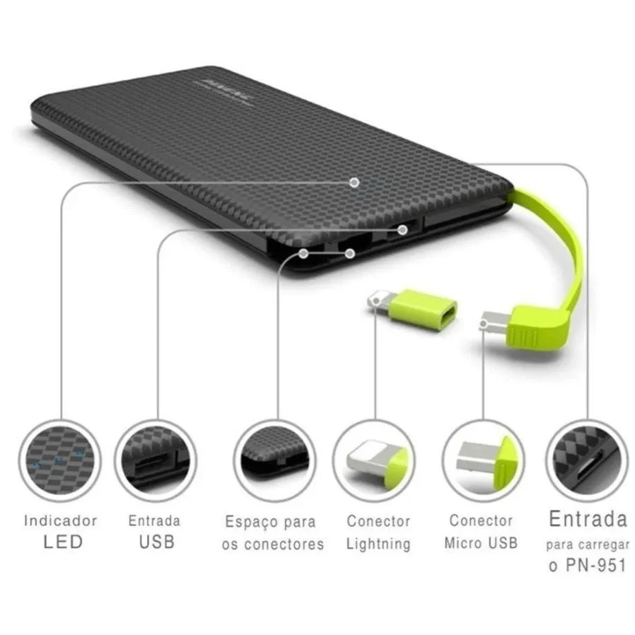 Carregador Portátil Pineng 10000mAh