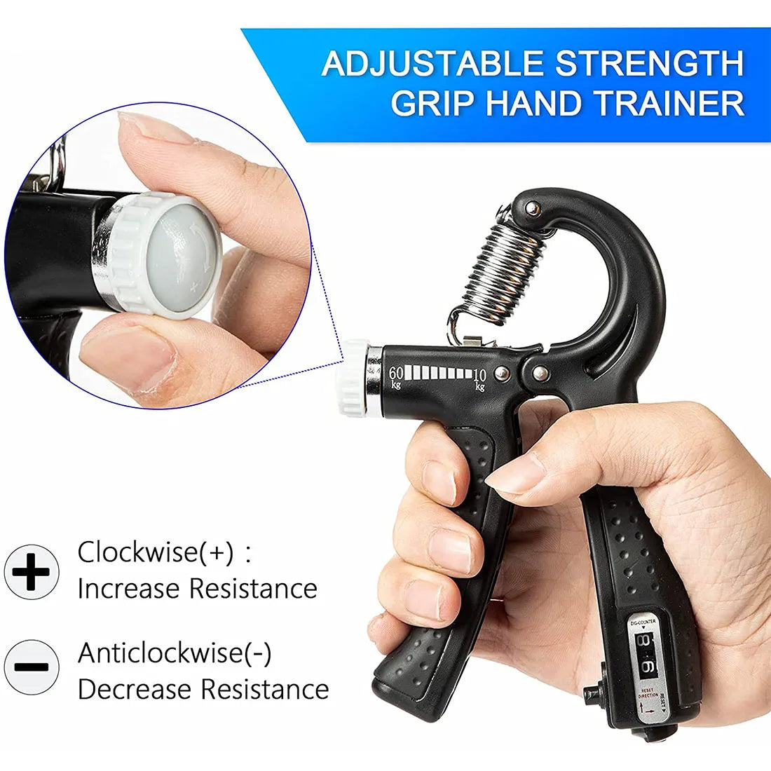 Handgrip com Mola Ajustável